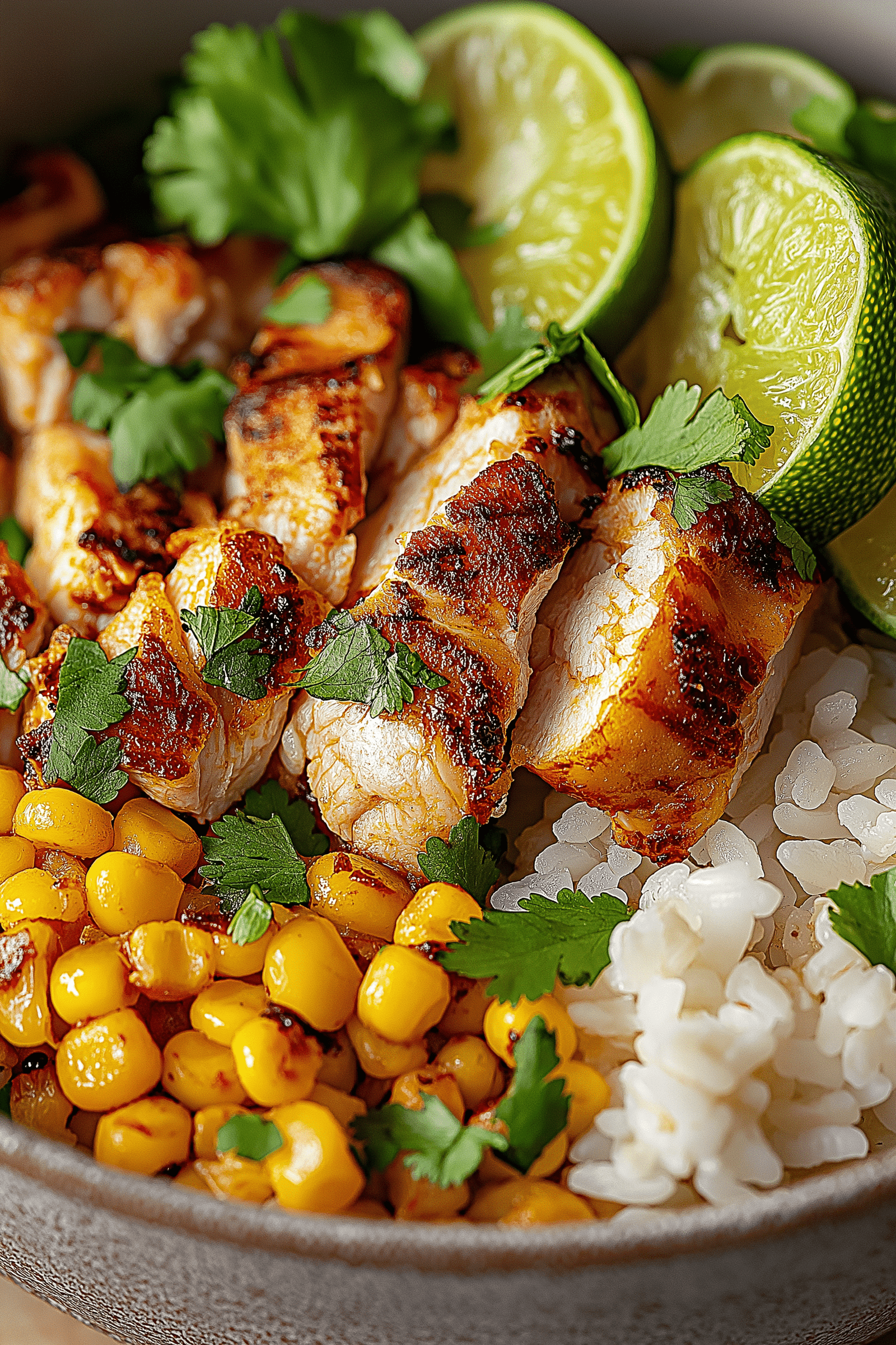 Street Corn Chicken Rice Bowl
