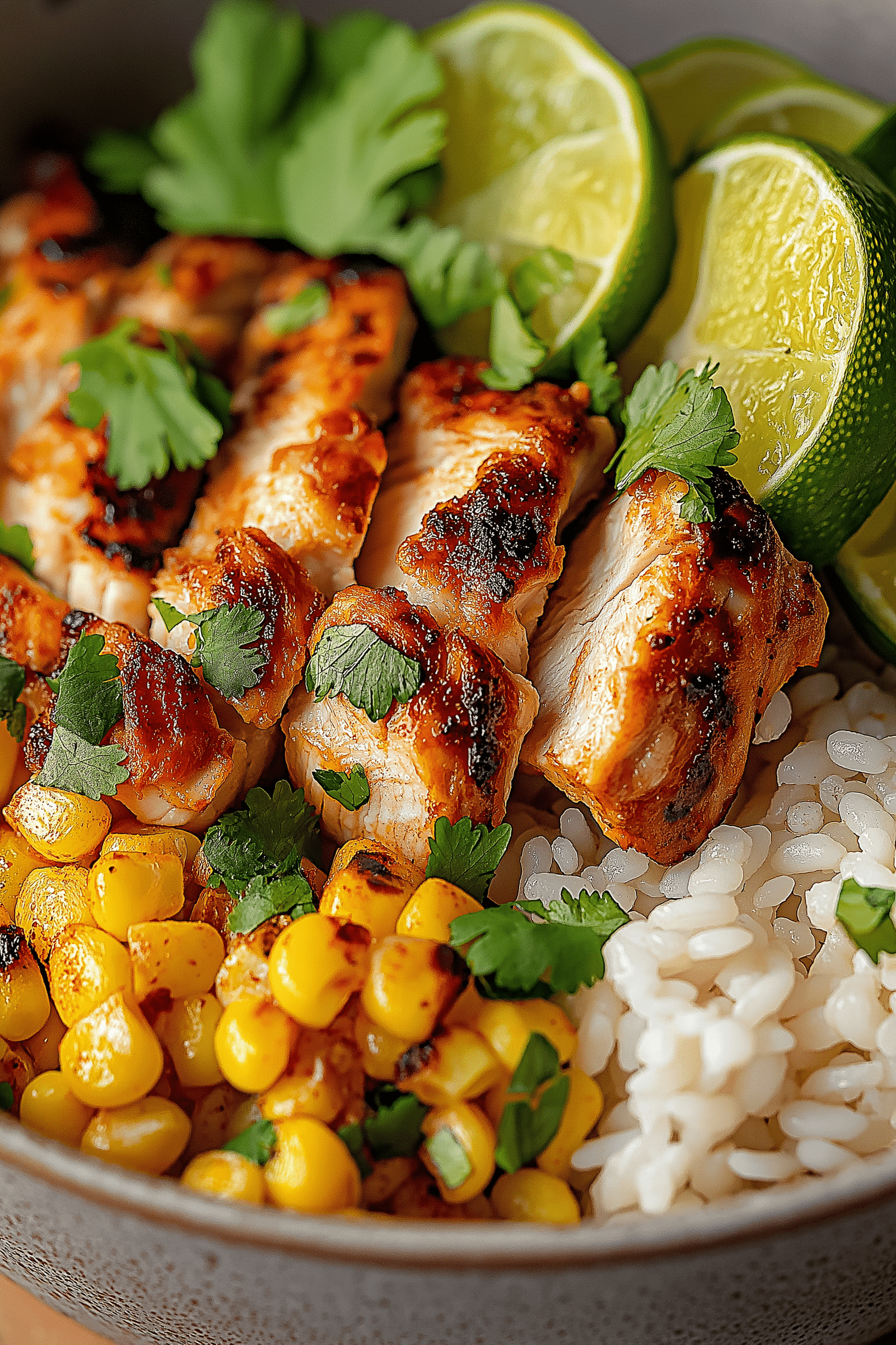 Street Corn Chicken Rice Bowl