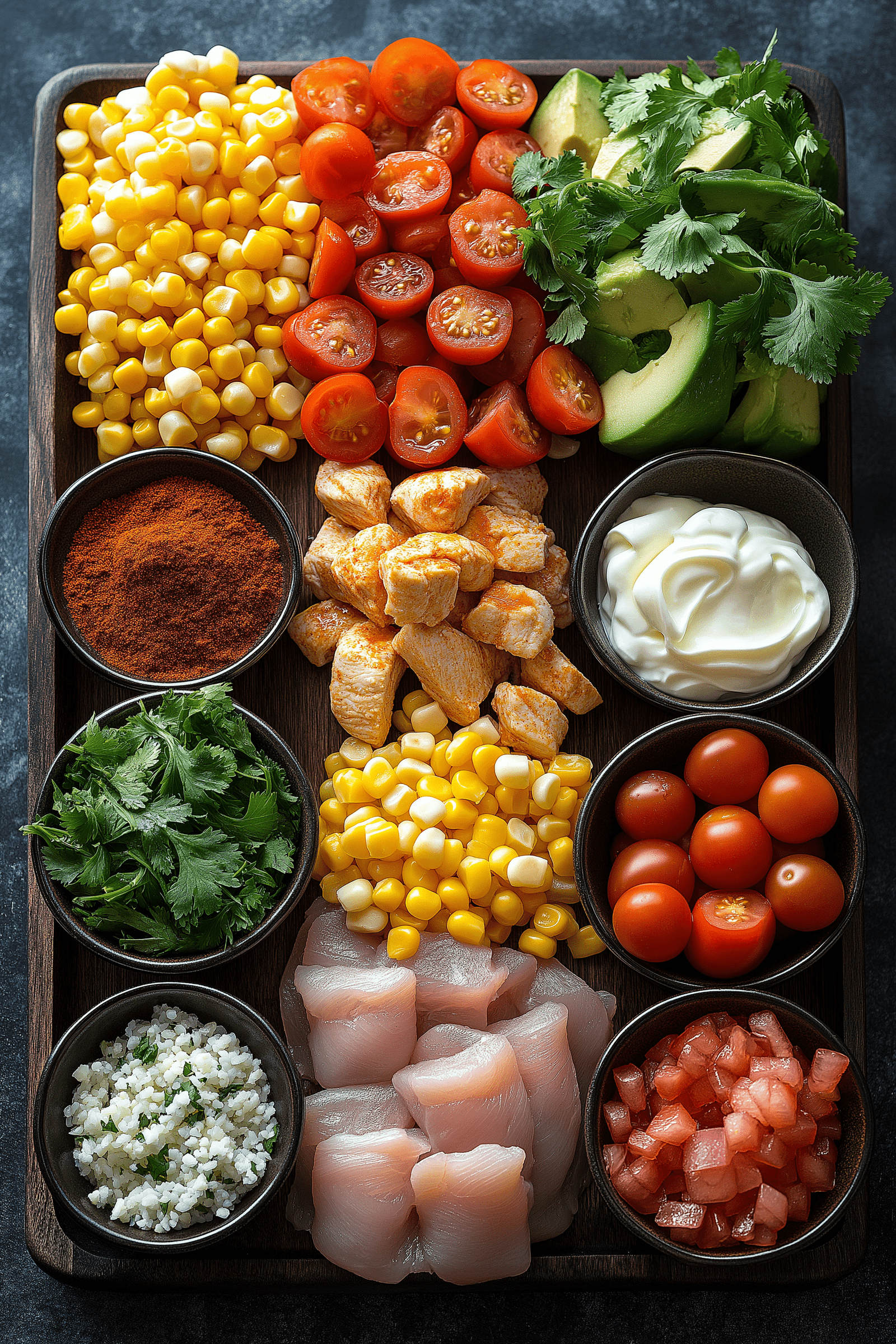 Street Corn Chicken Rice Bowl