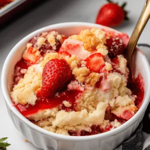 strawberry cheesecake dump cake​