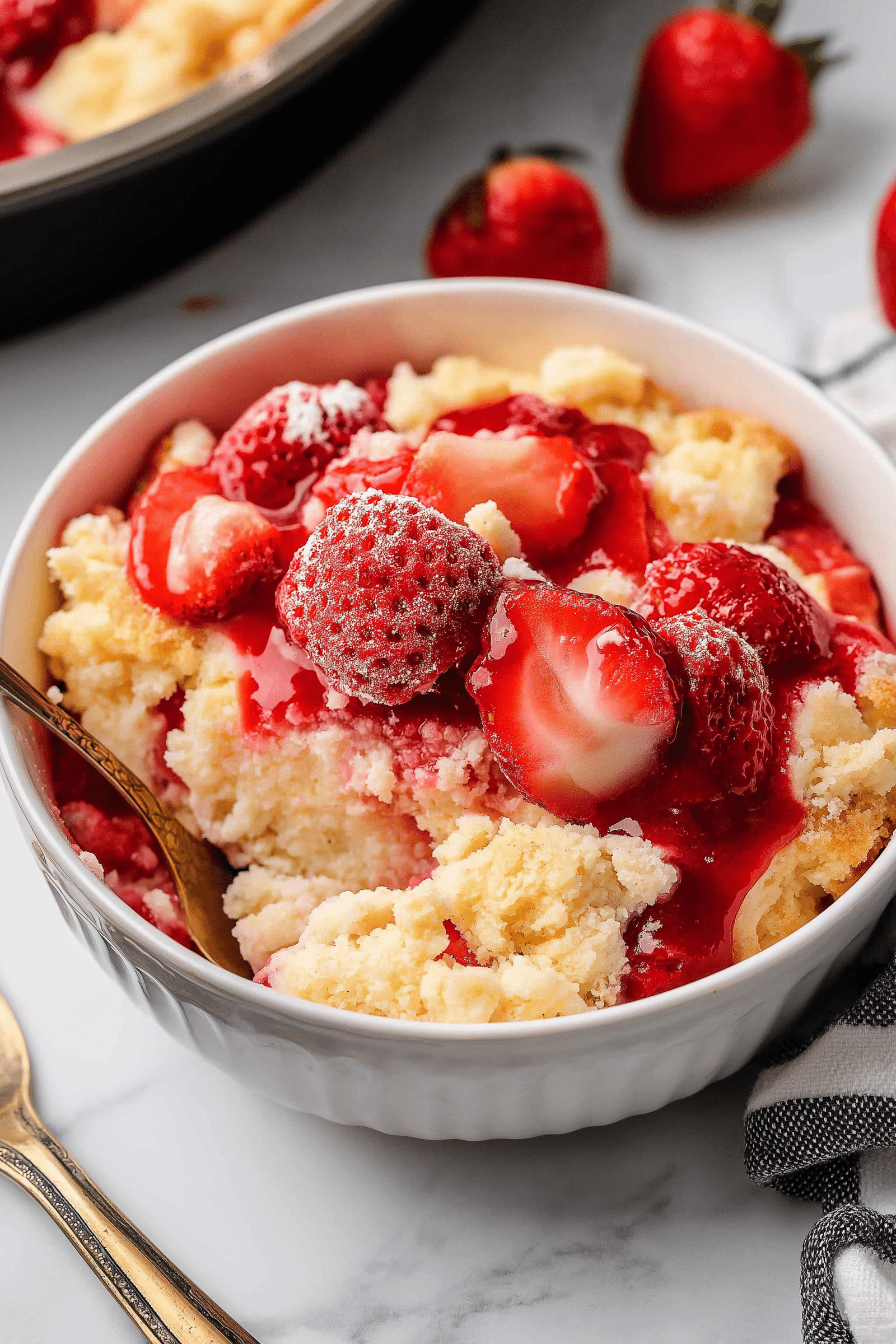 strawberry cheesecake dump cake​