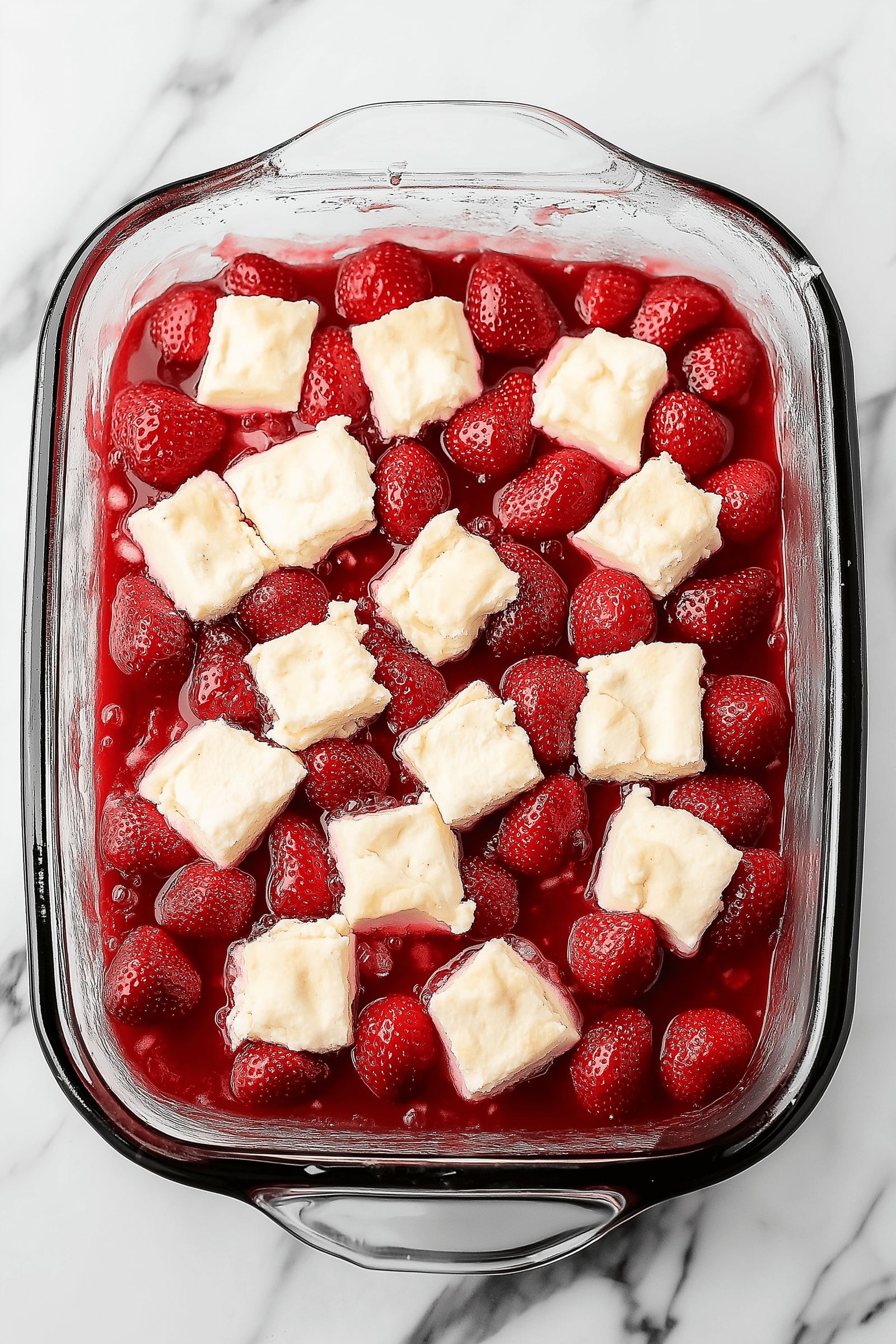 strawberry cheesecake dump cake​