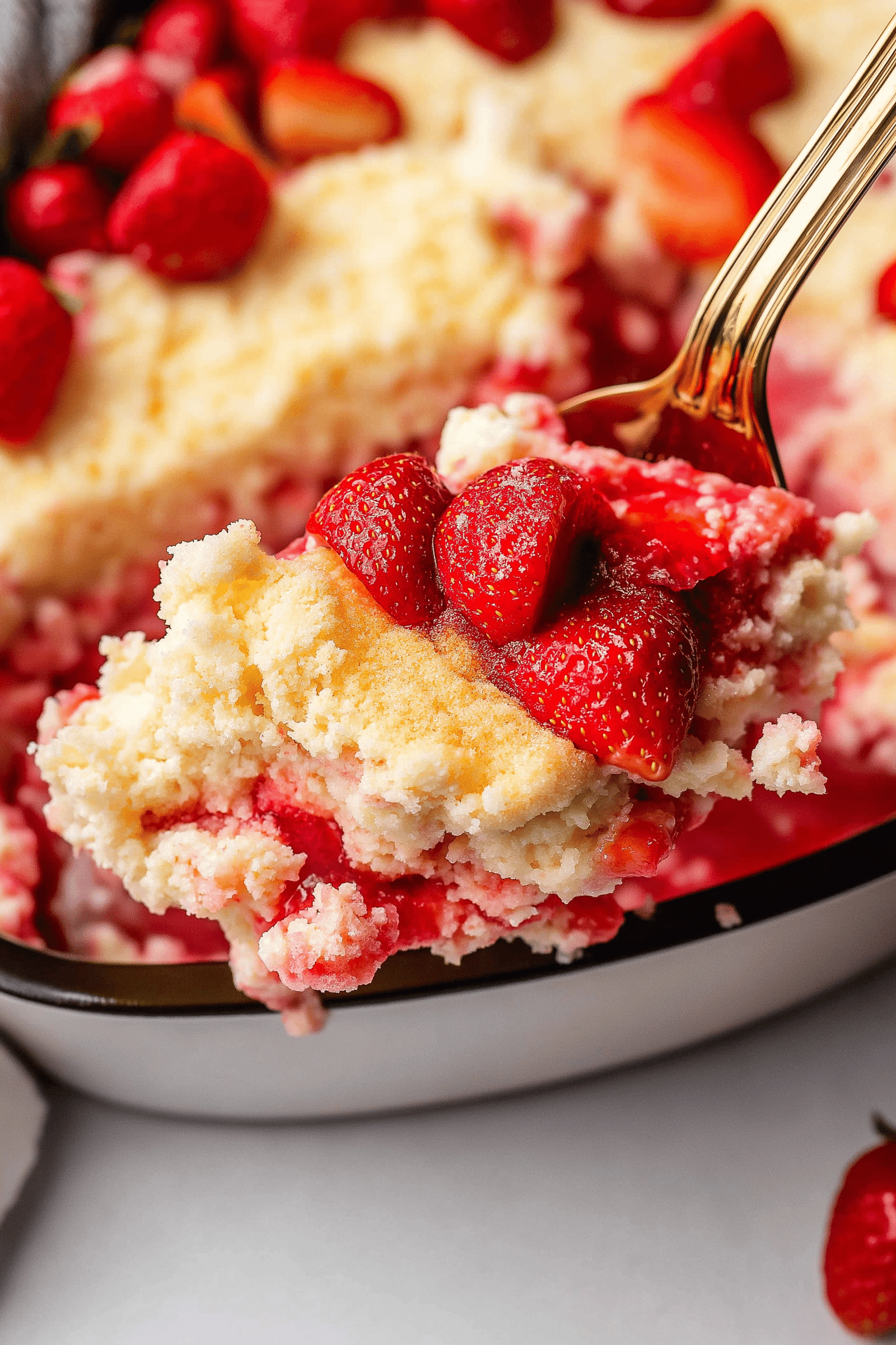 strawberry cheesecake dump cake​