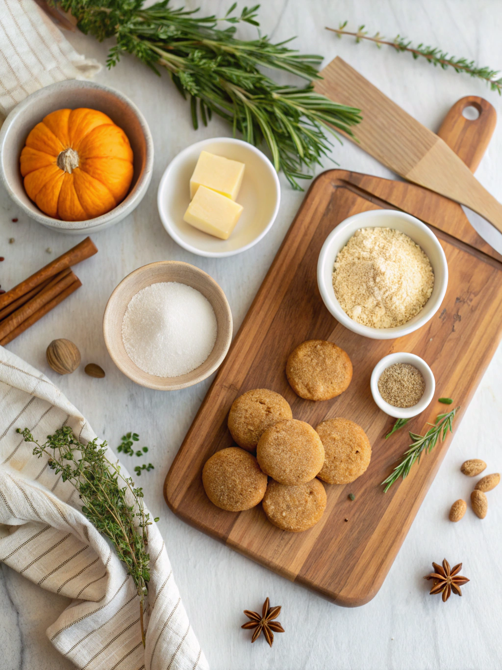 Chewy Pumpkin Snickerdoodle Cookies ingredients