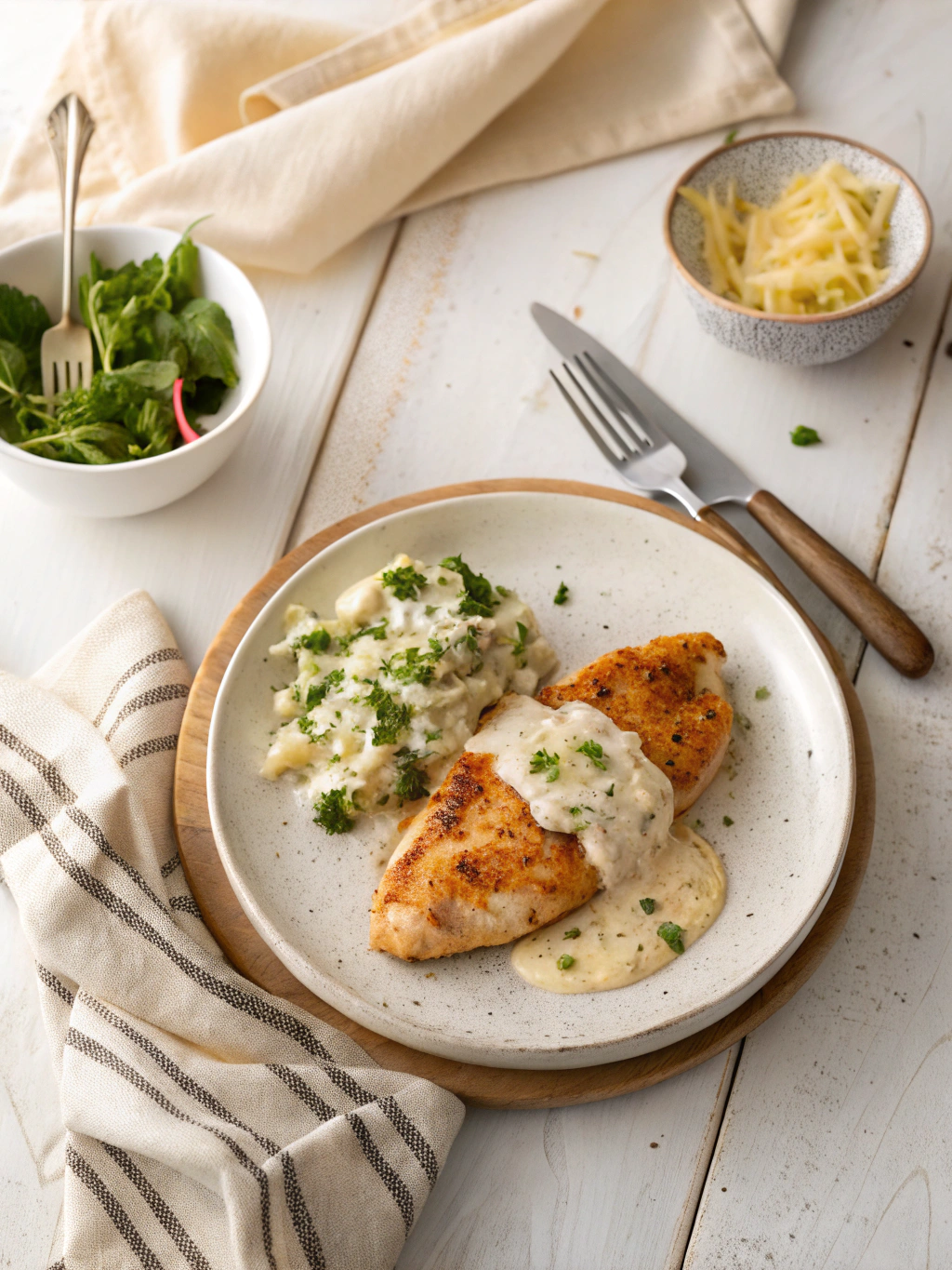 Cream Cheese Chicken serving suggestion