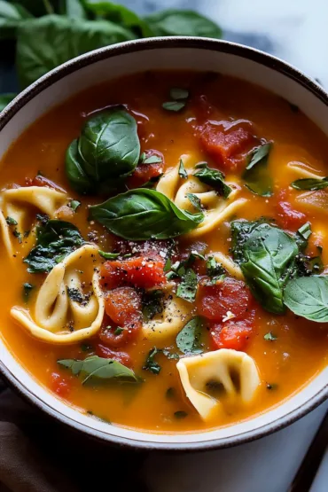 Creamy Tomato Tortellini Soup