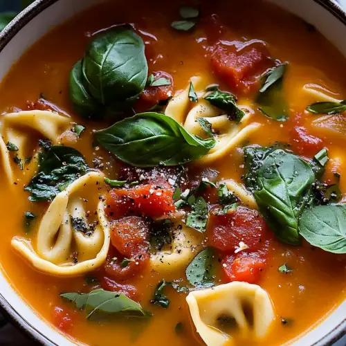 Creamy Tomato Tortellini Soup