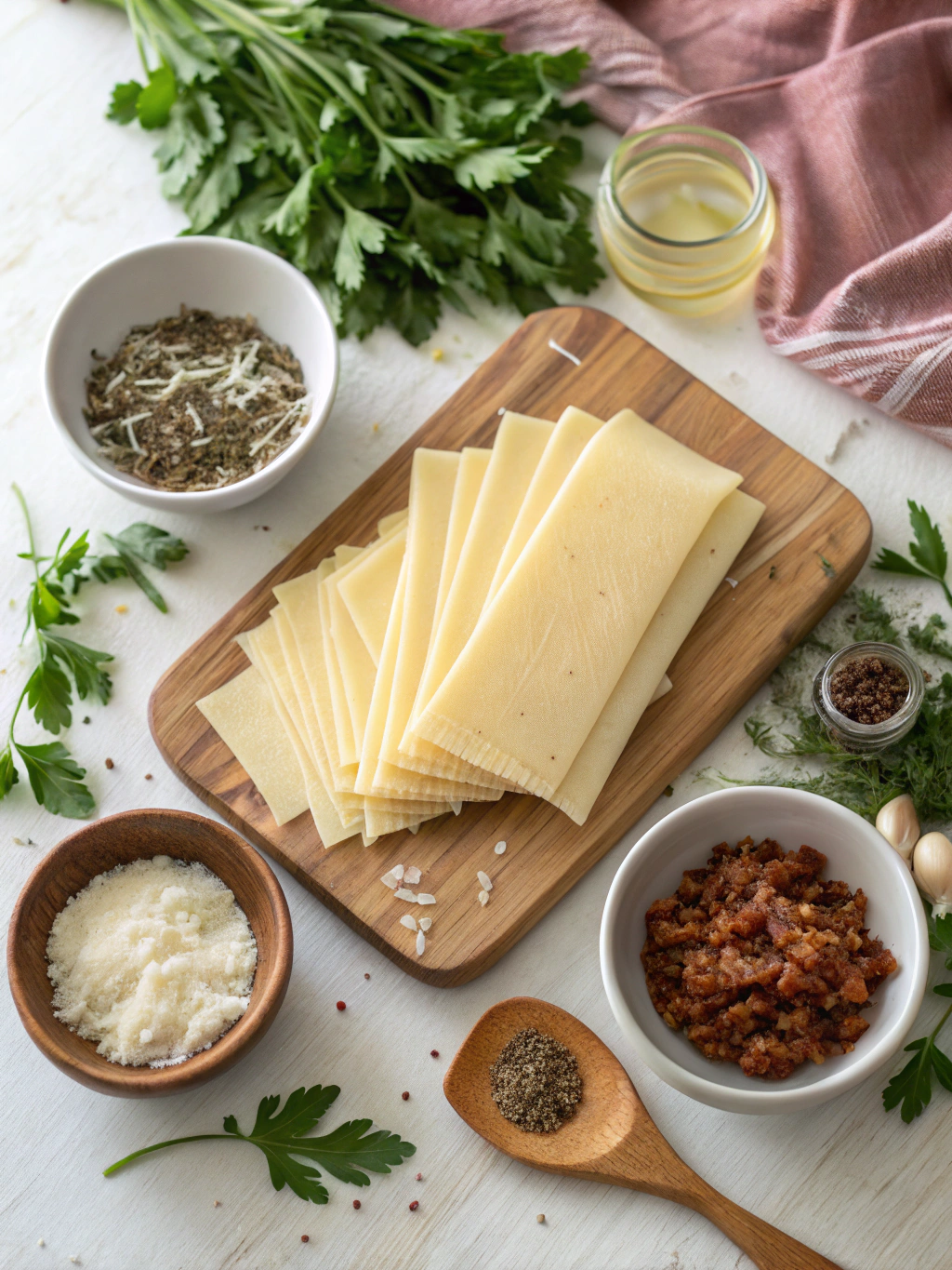 Easy & Cheesy Homemade Lasagna ingredients