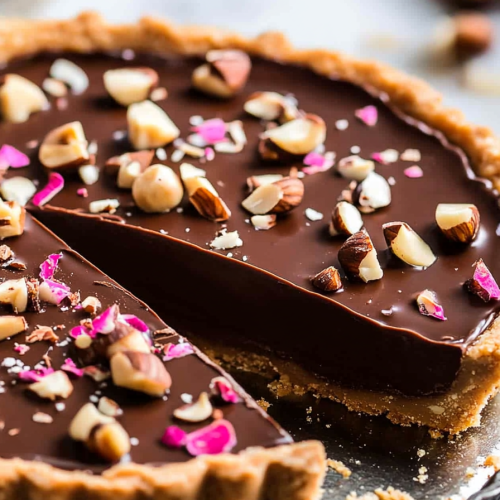 Hazelnut Chocolate Truffle Tart