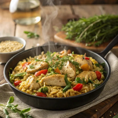 High Protein Chicken Orzo