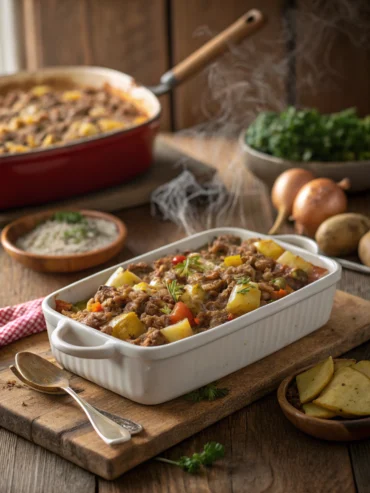 Hobo Casserole with Ground Beef & Potatoes – Quick & Delicious!