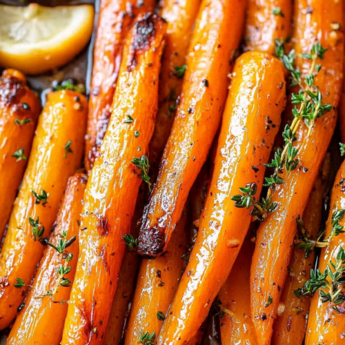 Honey Thyme Roasted Carrots