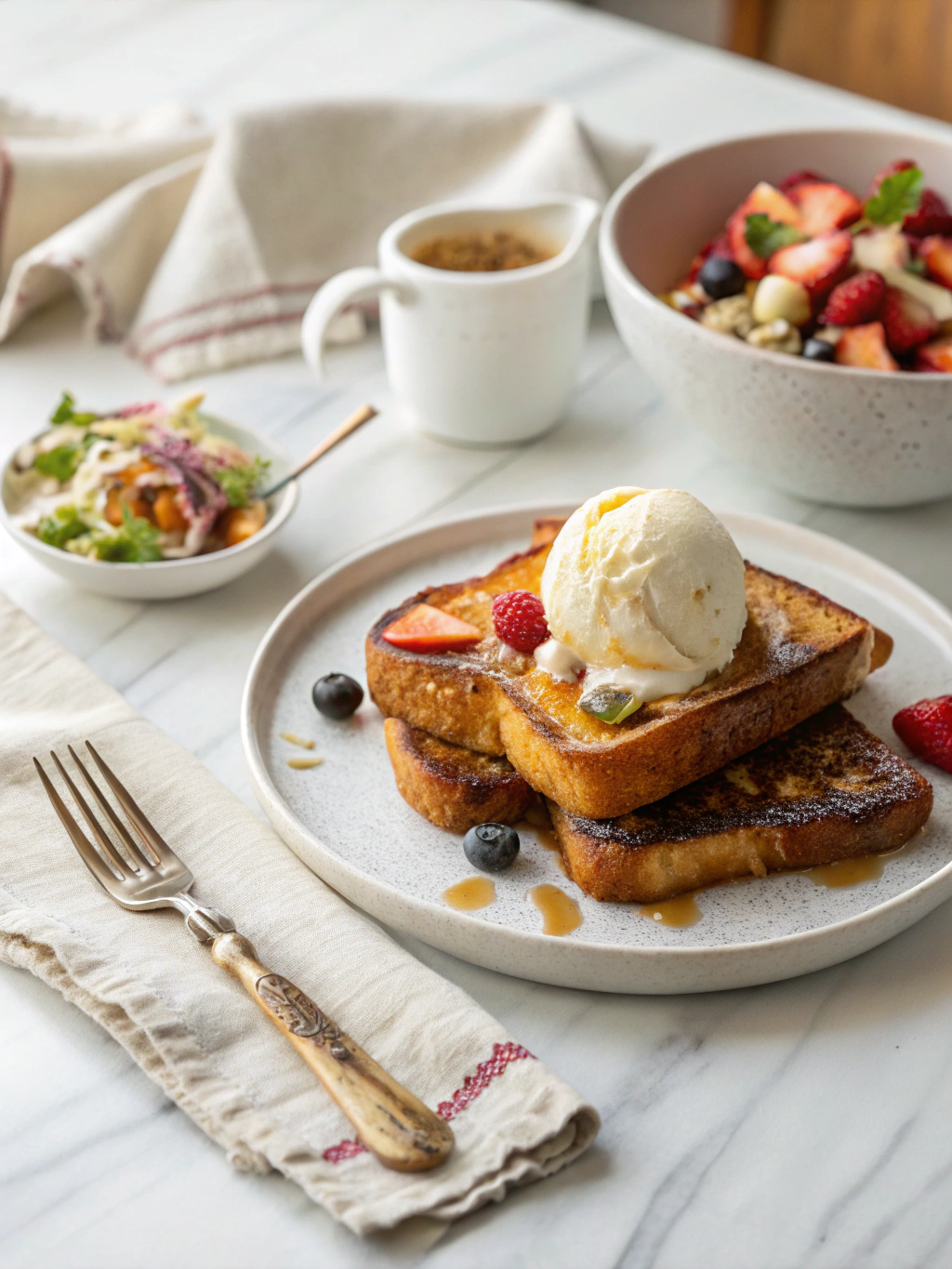 Ice Cream French Toast serving suggestion