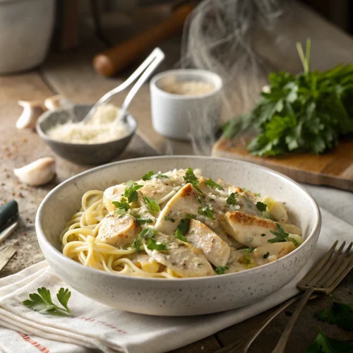 Low Calorie Chicken Alfredo