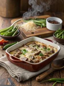 Low Carb Philly Cheesesteak Casserole