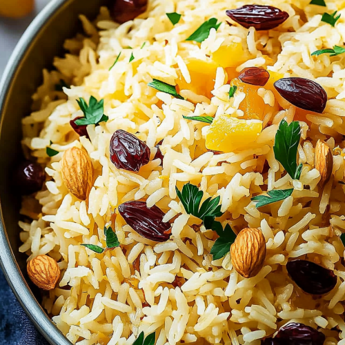 Moroccan Saffron Rice Pilaf