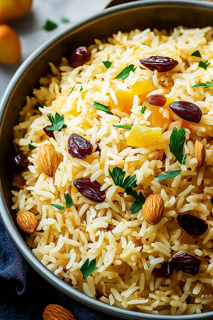 Moroccan Saffron Rice Pilaf