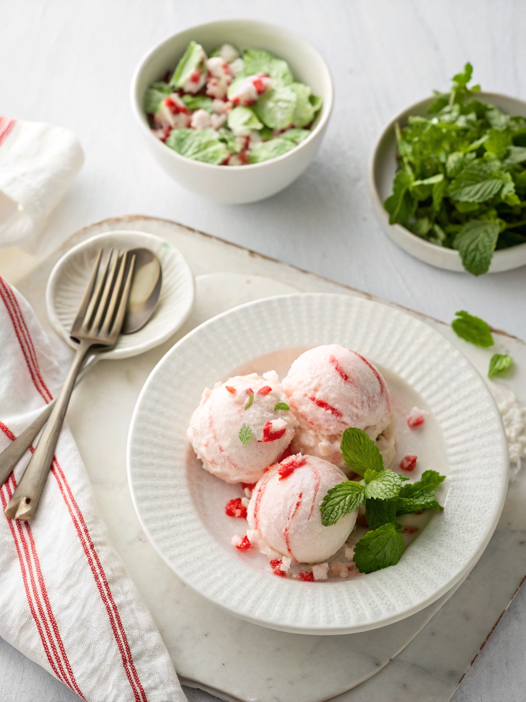 Peppermint Ice Cream Recipe serving suggestion