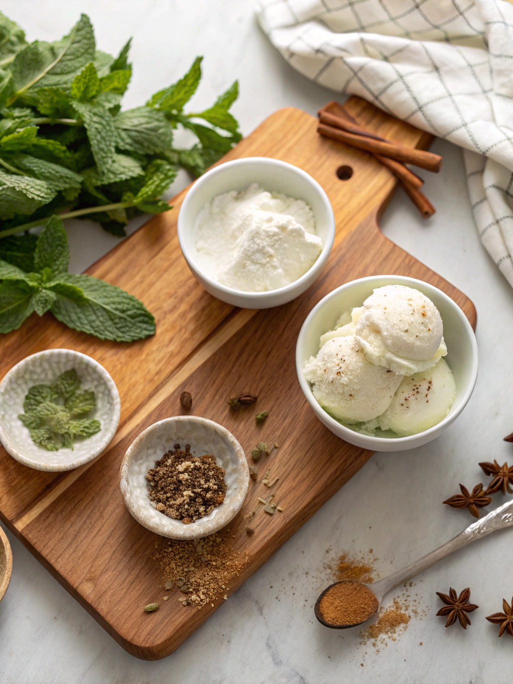 Peppermint Ice Cream Recipe ingredients