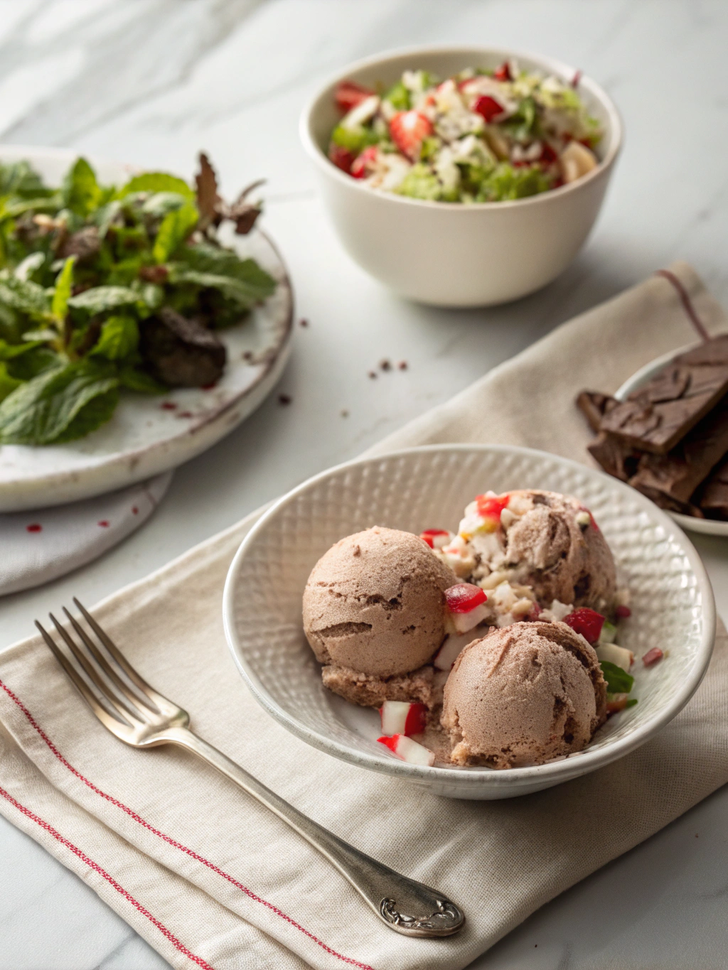 Peppermint Mocha Ice Cream serving suggestion