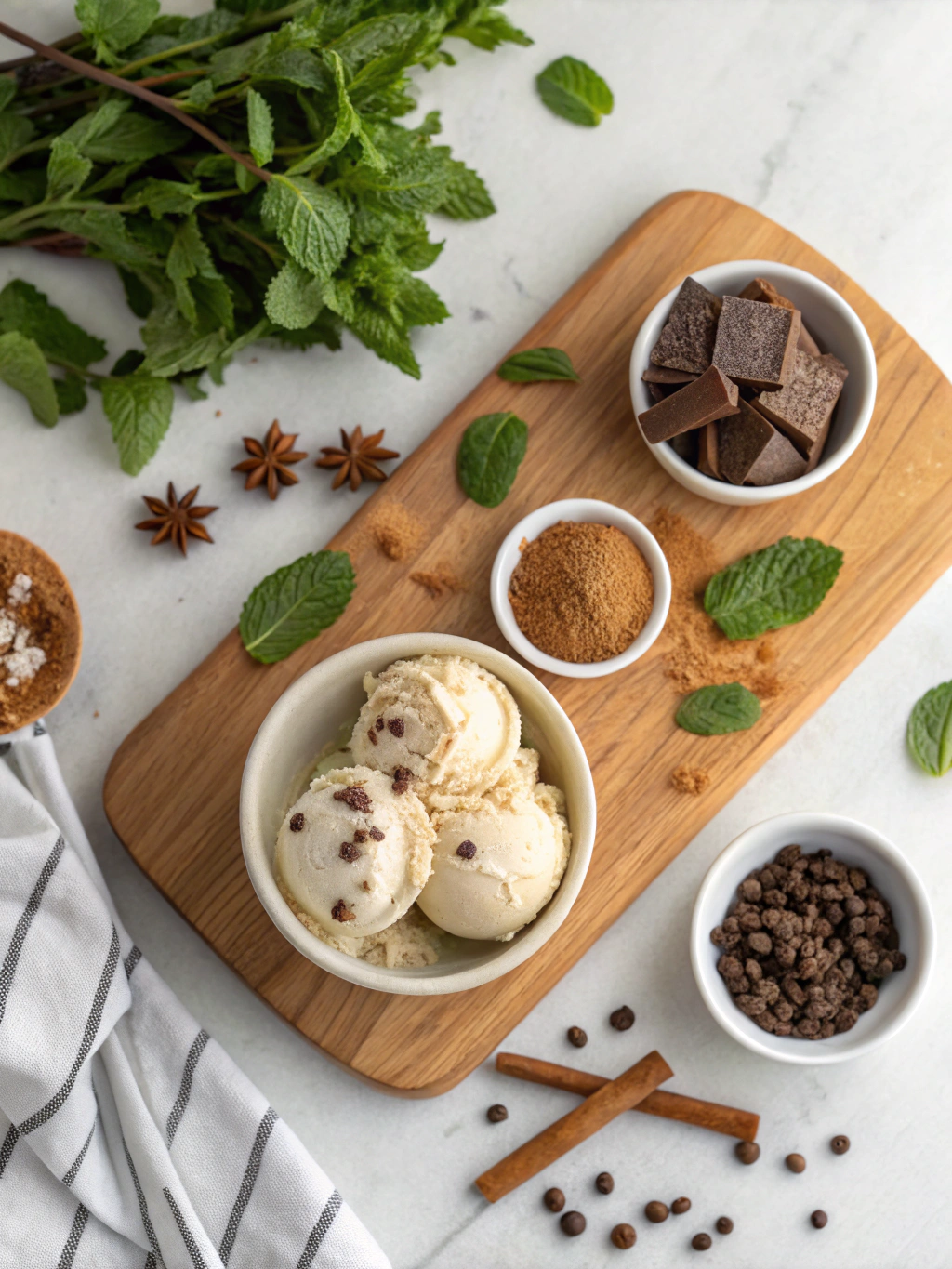 Peppermint Mocha Ice Cream ingredients