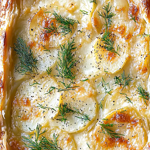 Potato Cheese Puff Pastry Tart