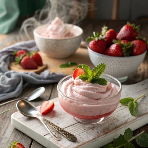 Strawberry Mousse Recipe - Light, Whipped, and so Delicious!