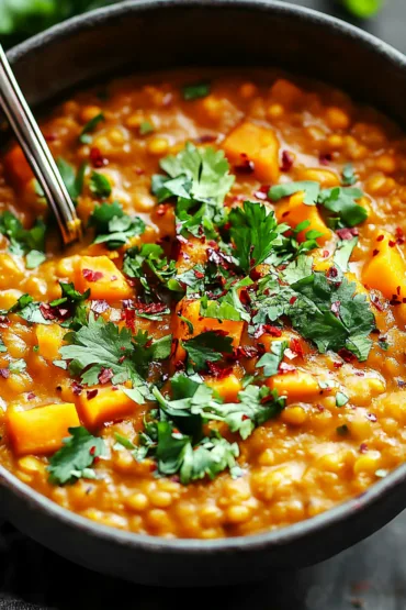 Sweet Potato Red Lentil Dal