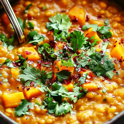 Sweet Potato Red Lentil Dal