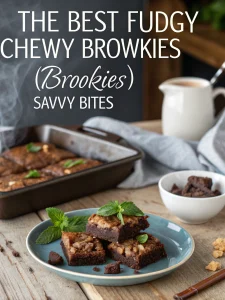 The Best Fudgy Chewy Browkies (Brookies) - Savvy Bites
