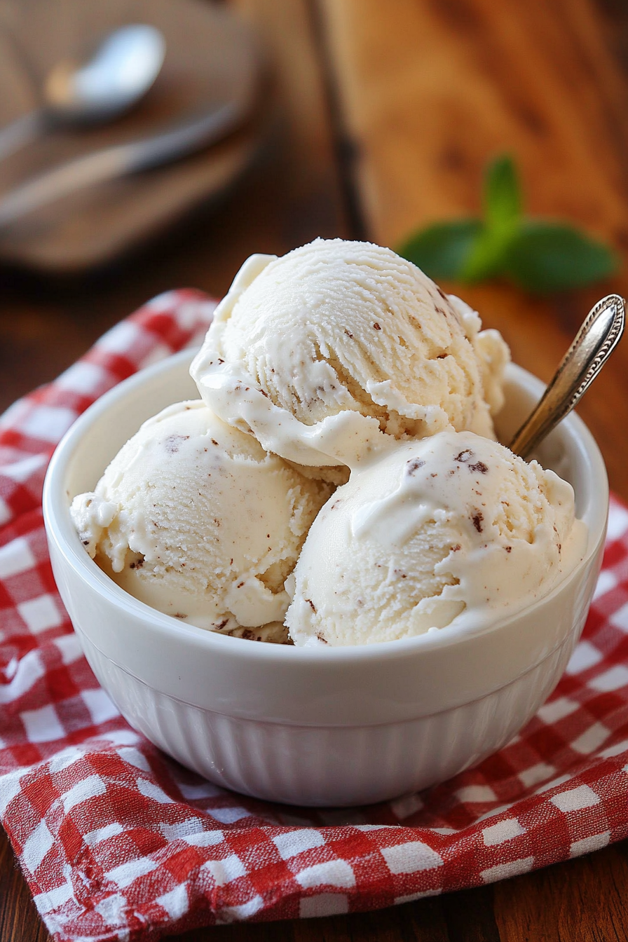 Vanilla Bean Coconut Milk Ice Cream Final Dish Presentation