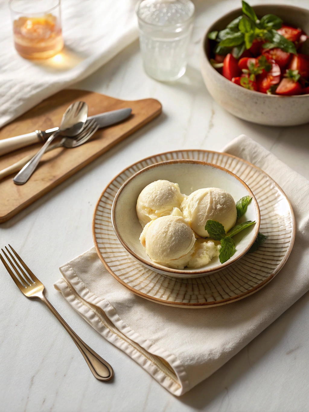 Vanilla Bean Coconut Milk Ice Cream serving suggestion