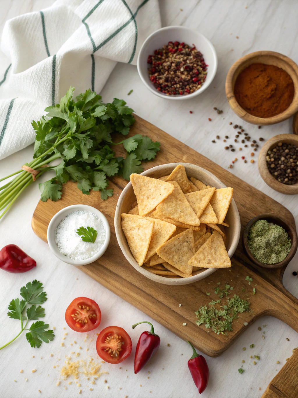 homemade tortilla chips Final Dish Presentation