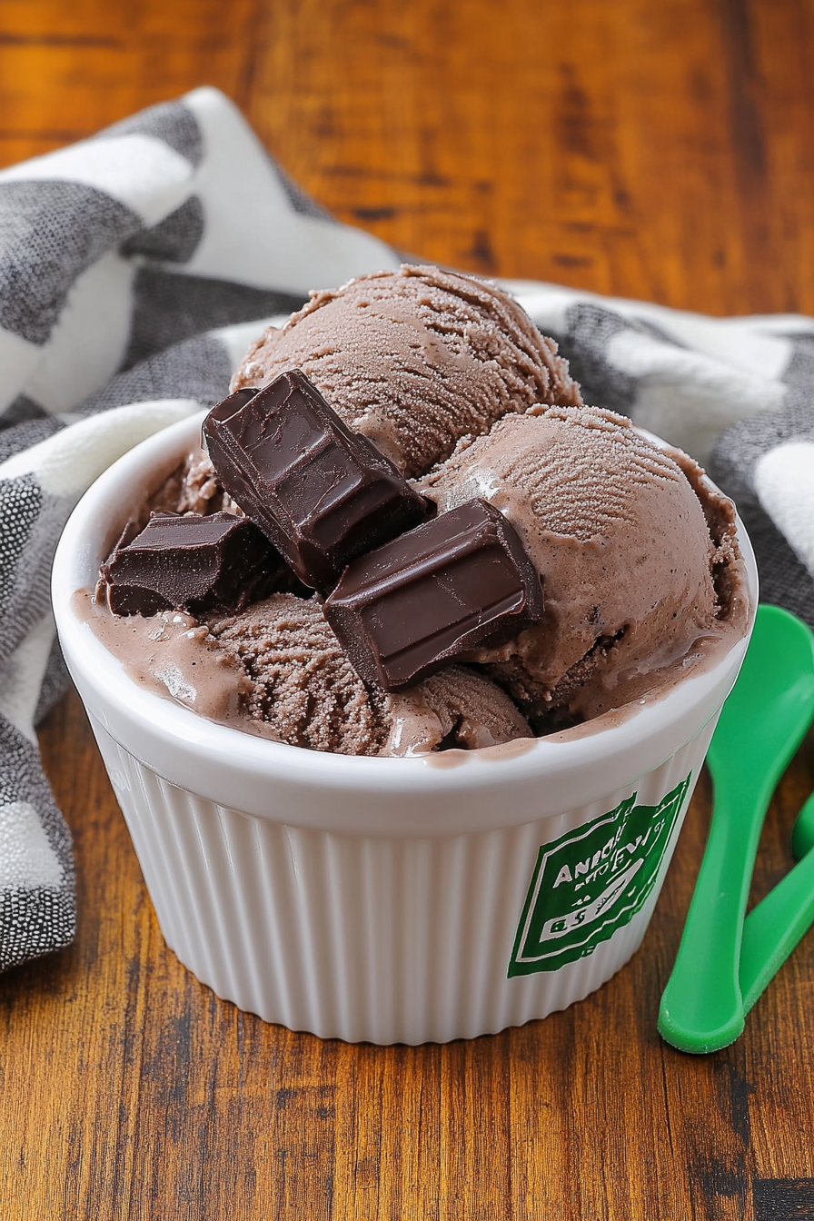 Andes Mint Ice Cream Final Dish Presentation