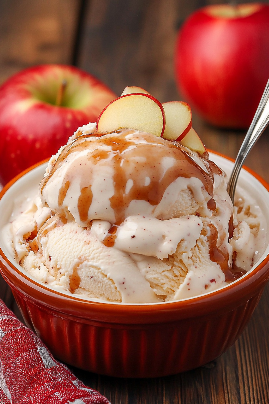Apple Cider Ice Cream Final Dish Presentation