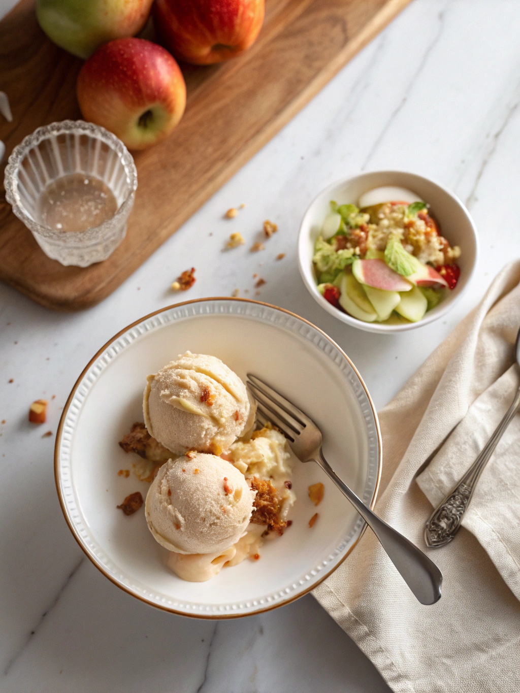 Apple Cider Ice Cream serving suggestion