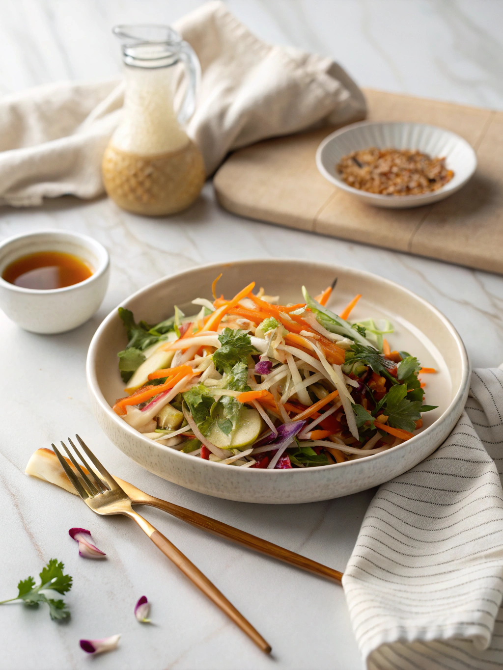Asian Salad Dressing Recipe serving suggestion