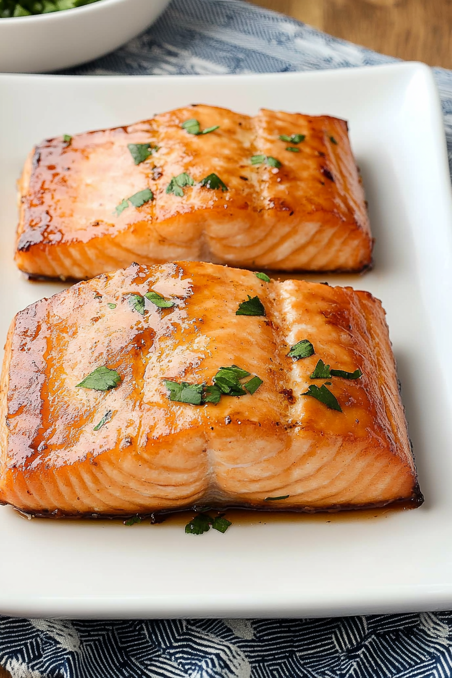Asian Salmon Marinade Final Dish Presentation