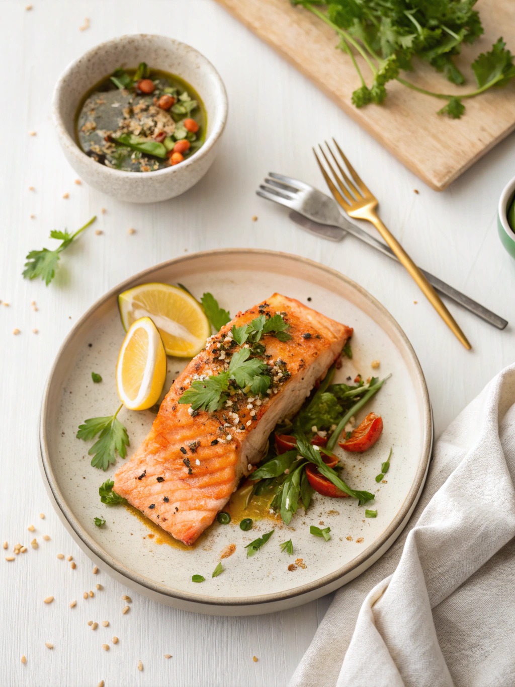Asian Salmon Marinade serving suggestion