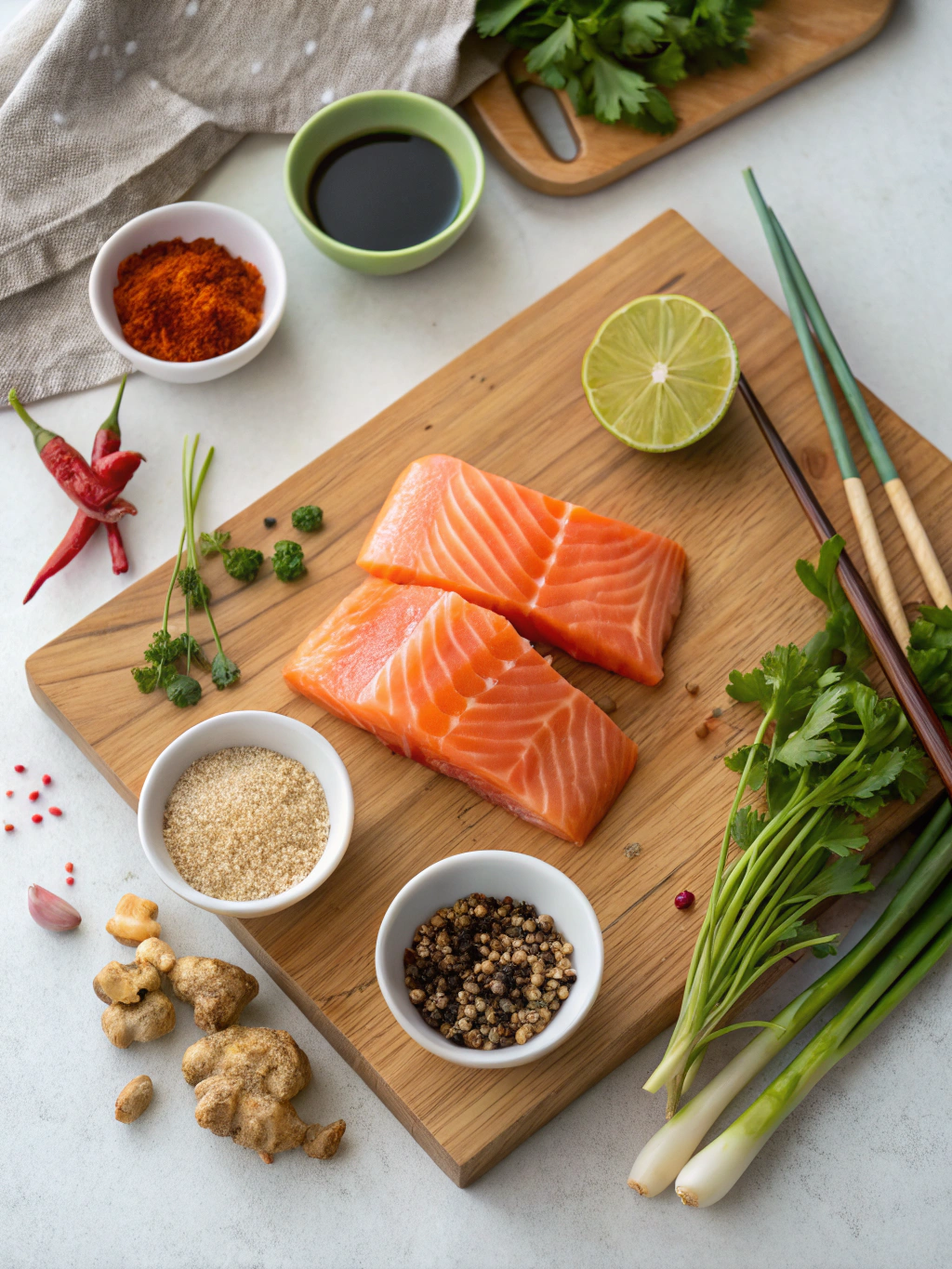 Asian Salmon Marinade ingredients