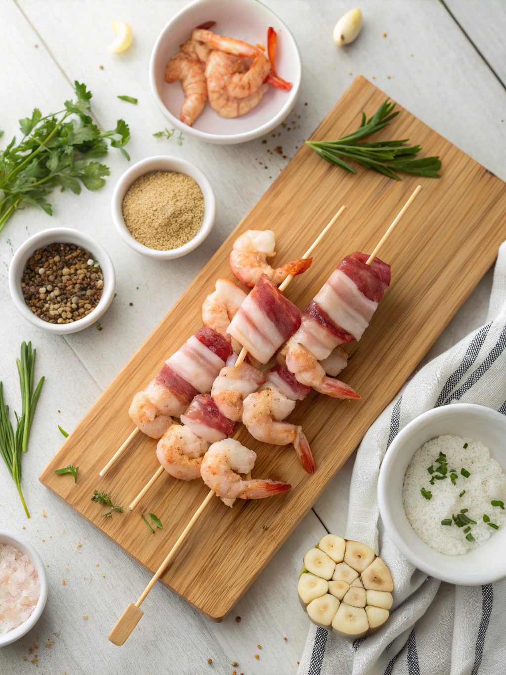 Bacon-Wrapped Shrimp Kabobs ingredients