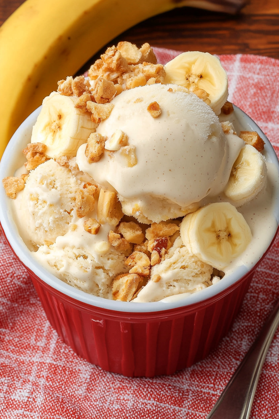 Banana Pudding Ice Cream Recipes Final Dish Presentation