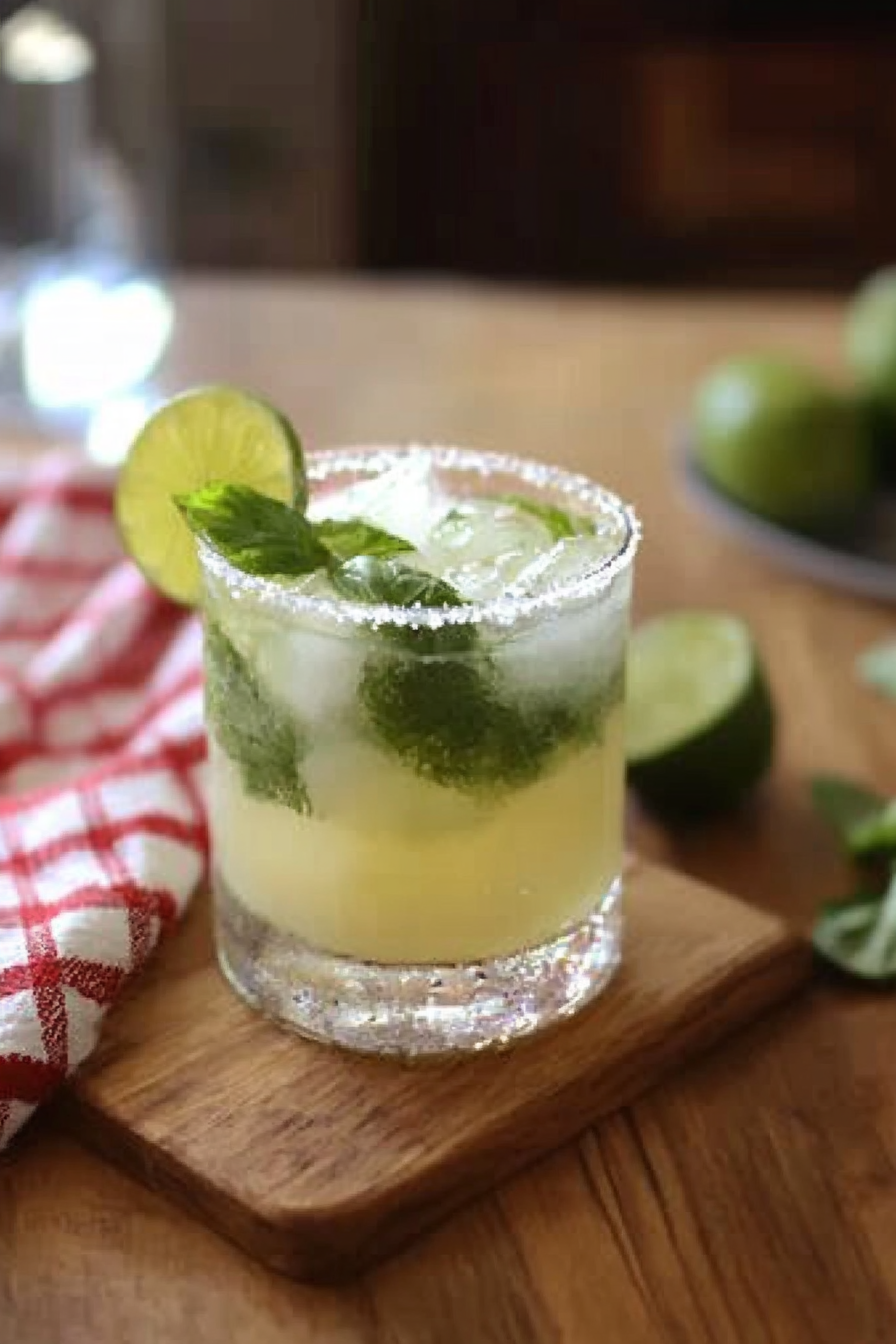 Basil Mojito Recipe Final Dish Presentation