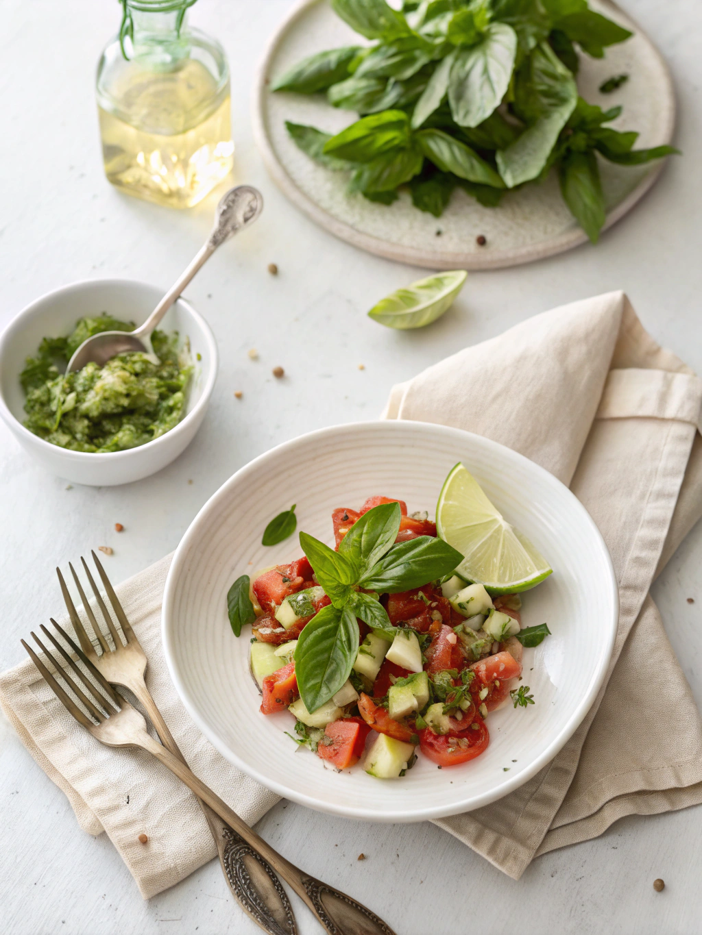 Basil Mojito Recipe serving suggestion