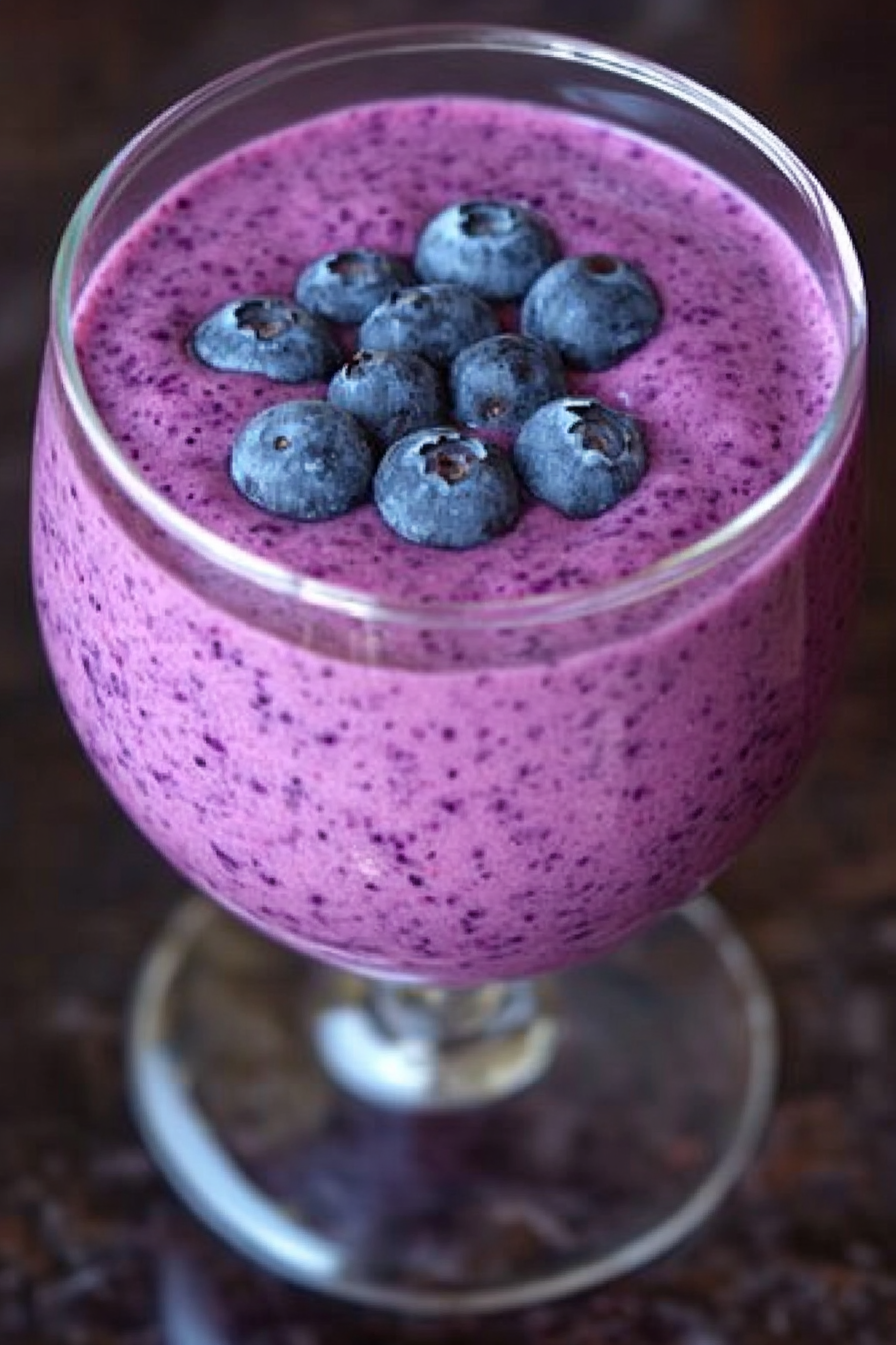 Blueberry Strawberry Smoothie Final Dish Presentation