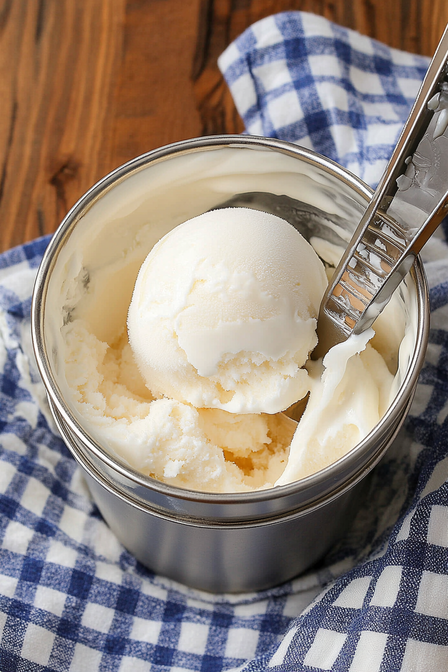 Buttermilk Ice Cream Final Dish Presentation
