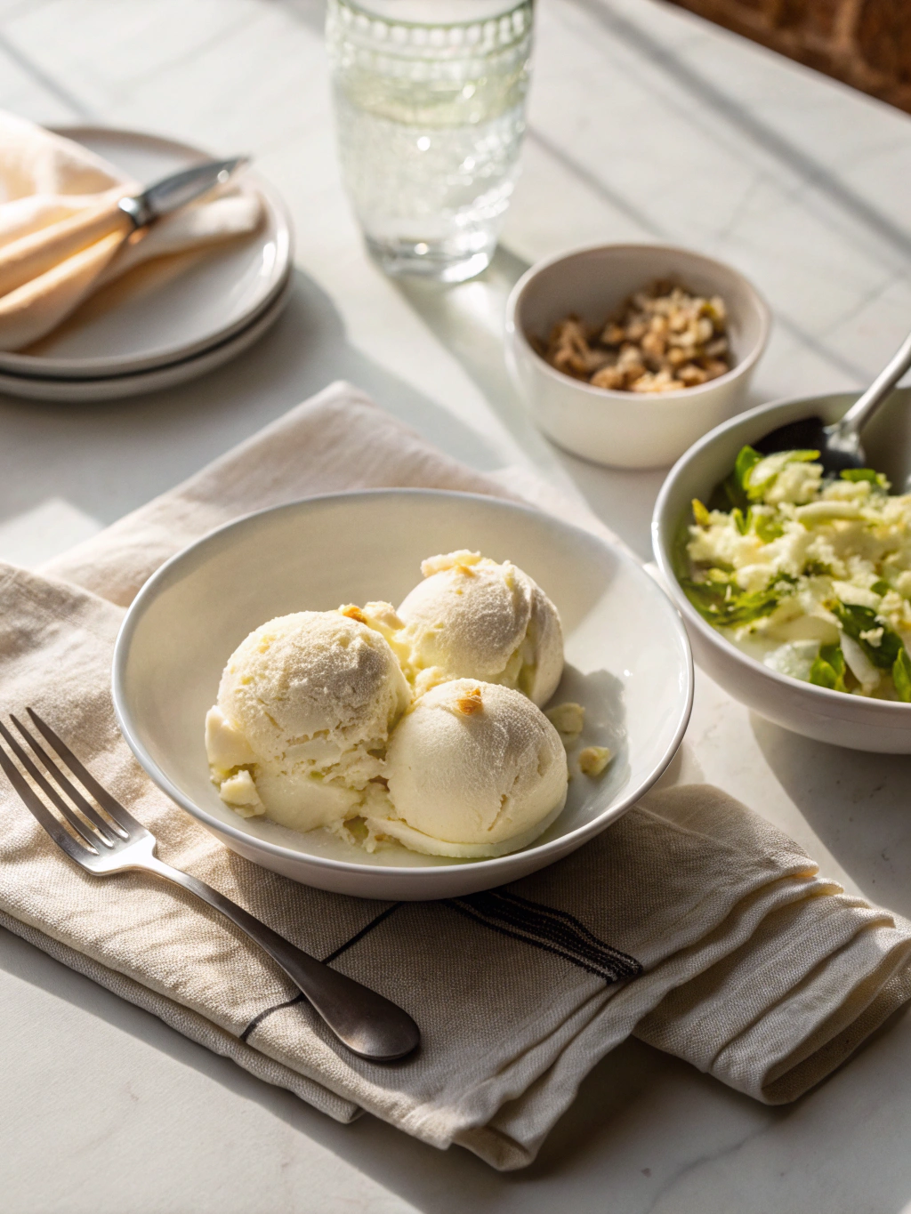 Buttermilk Ice Cream serving suggestion