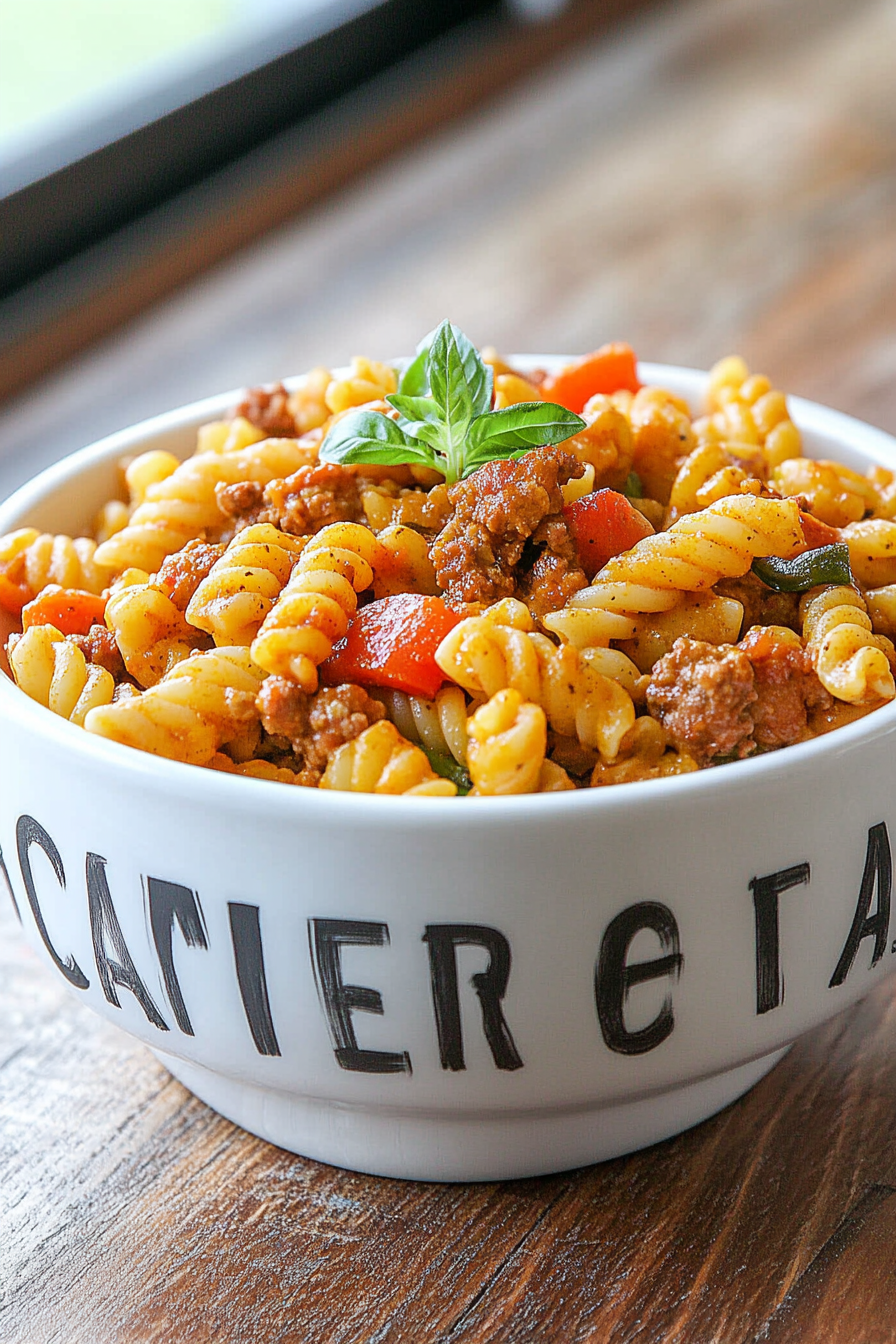 Cajun Pasta Recipe Final Dish Presentation