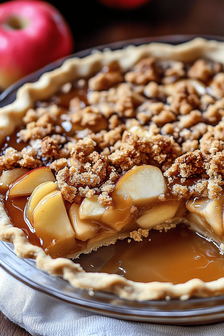 Caramel Apple Crumble Pie ingredients