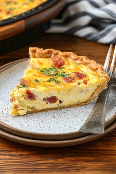 Cheesy Bacon Quiche Recipe